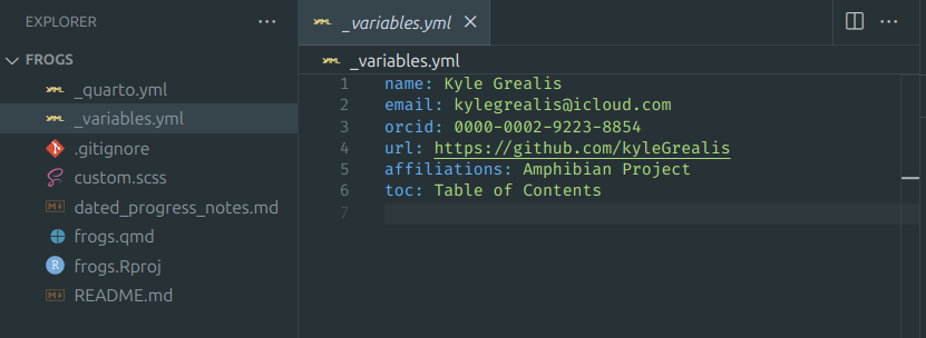 variables dot yml